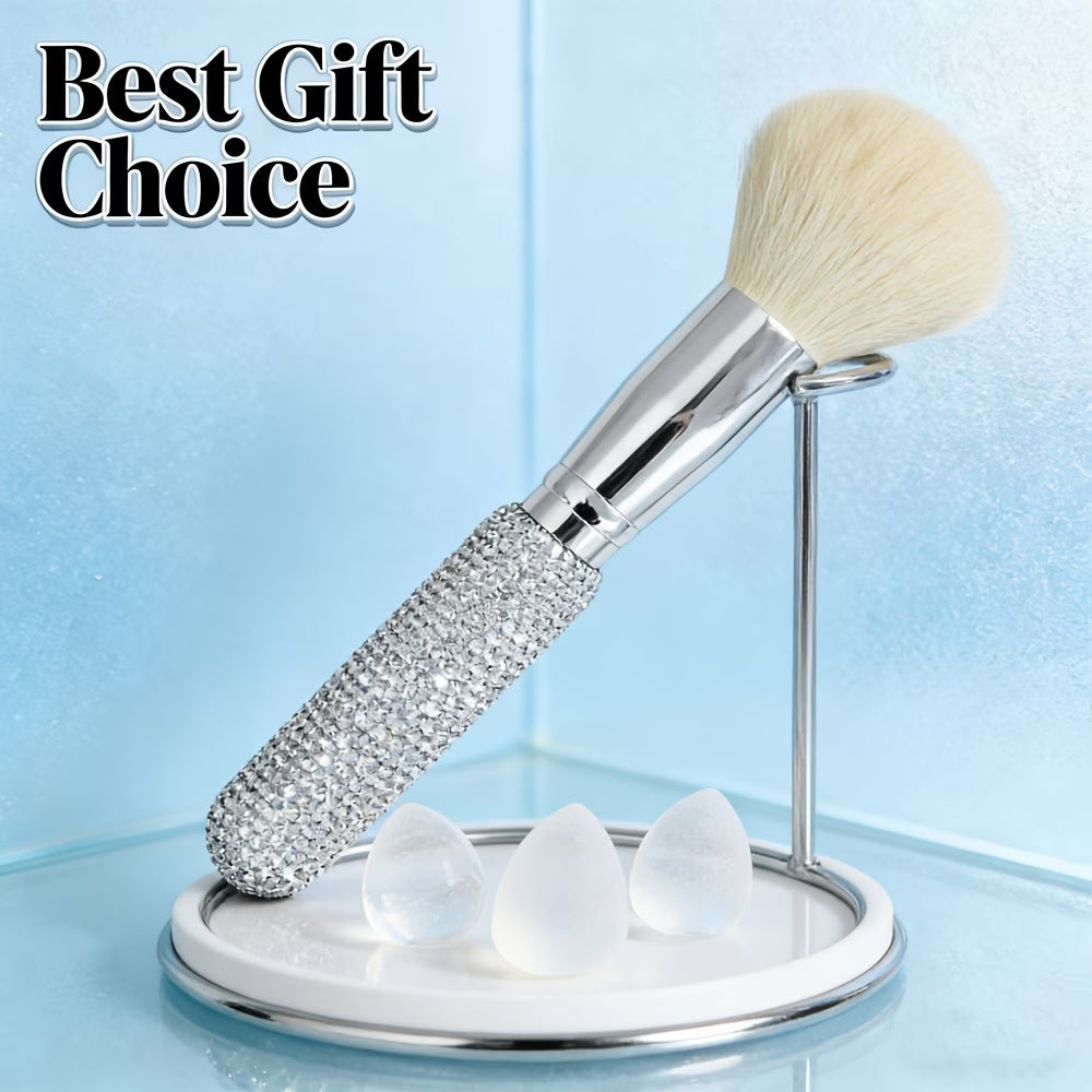 Makeup Brush – Luxury Powder Brush with Goat Hair Bristles for Blending & Foundation