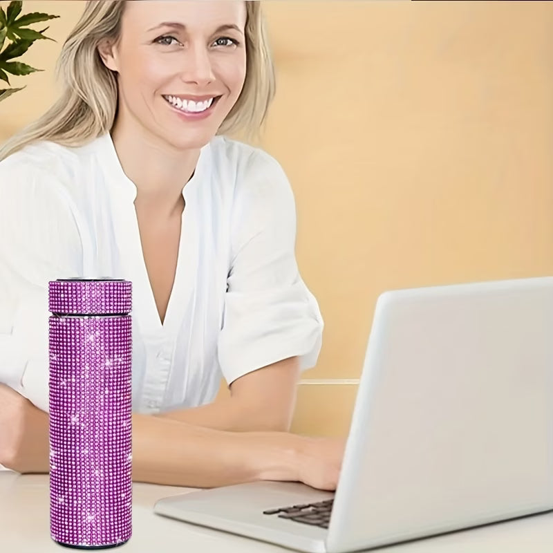 Creative Diamond Stainless Steel Cups – Cute Strass Vacuum Flask Mug with Filter