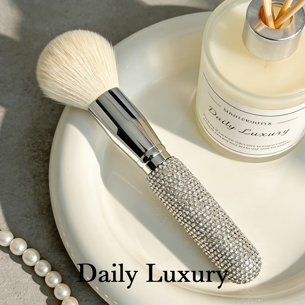 Makeup Brush – Luxury Powder Brush with Goat Hair Bristles for Blending & Foundation