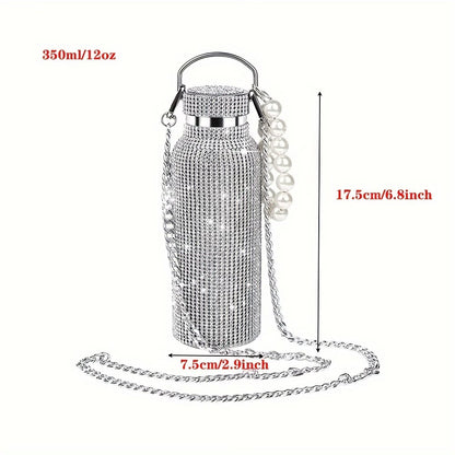 Luxury Shiny Diamond Cup – Cute Strass Cup Double-Layer Stainless Steel Coffee Mug