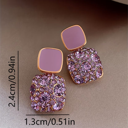 Square Earrings – Artificial Jewellery Rhinestone Earrings for Women