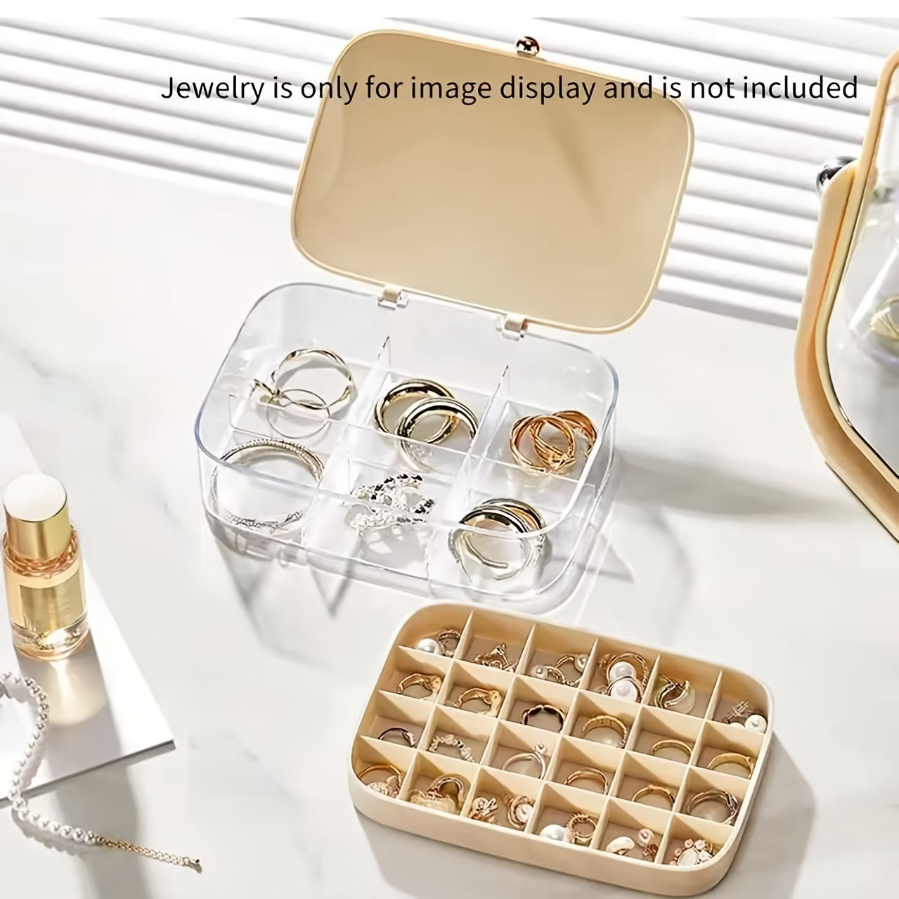 Storage Box – Luxury Rhinestone Jewelry Organizing Box Multi-Layer Storage Container for Accessories