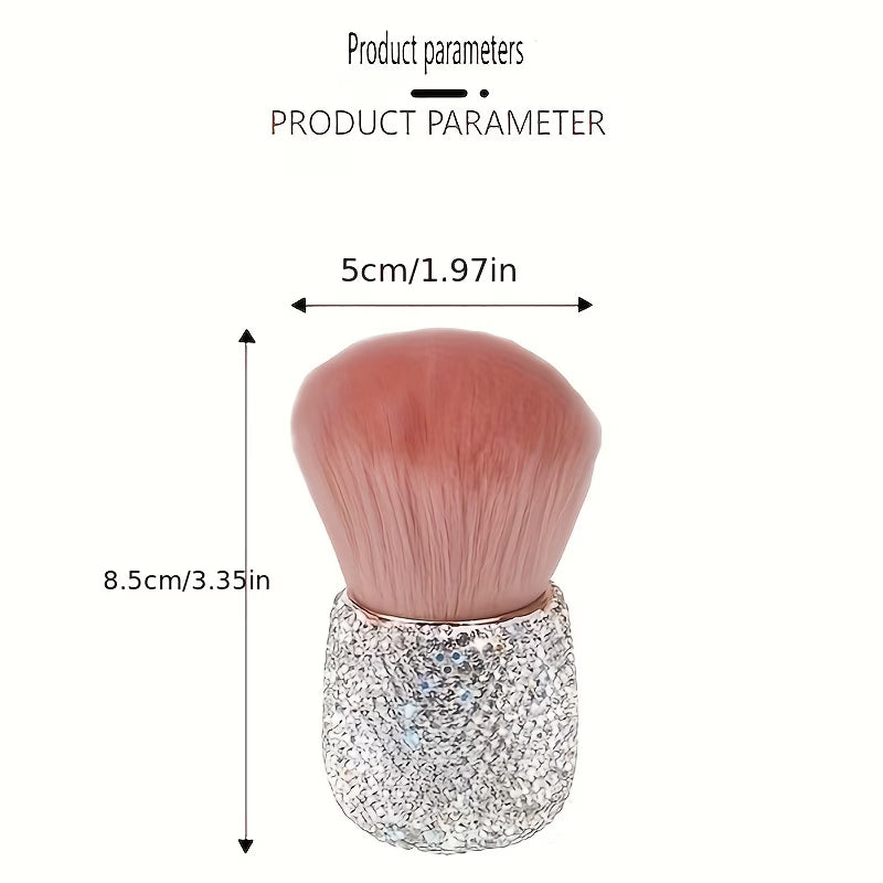 Luxury Makeup Brush – Rhinestone Powder Brush Mushroom Head Make Up Brushes Set