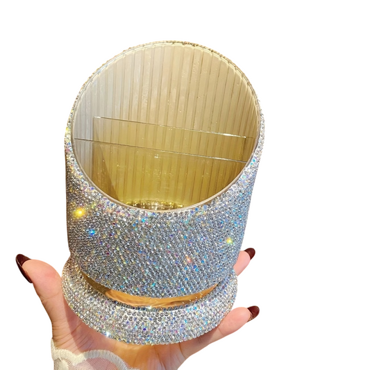 Luxury Storage Box – Rhinestone Makeup Organizing Box Vanity Storage Container