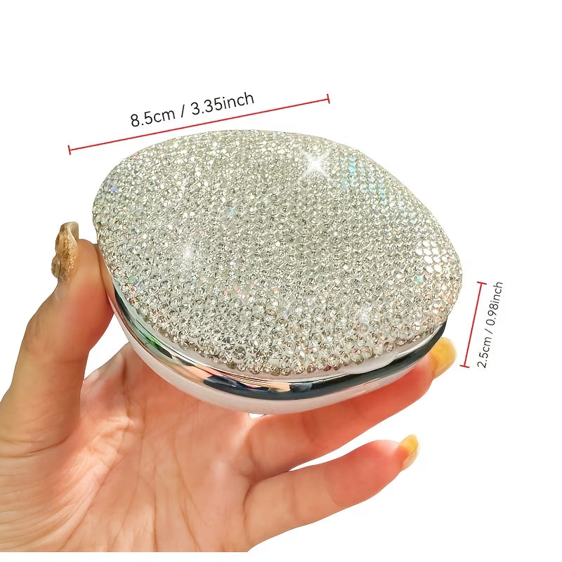 Storage Box – Luxury Rhinestone Compact Organizer Case Portable Sealed Storage Container
