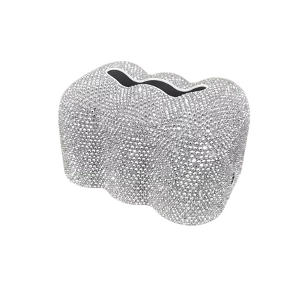 Sparkle Cloud Tissue Holder – Bling Rhinestone Tissue Box Cover for Home Decor