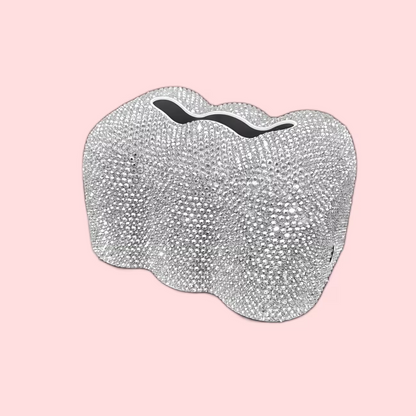 Sparkle Cloud Tissue Holder – Bling Rhinestone Tissue Box Cover for Home Decor