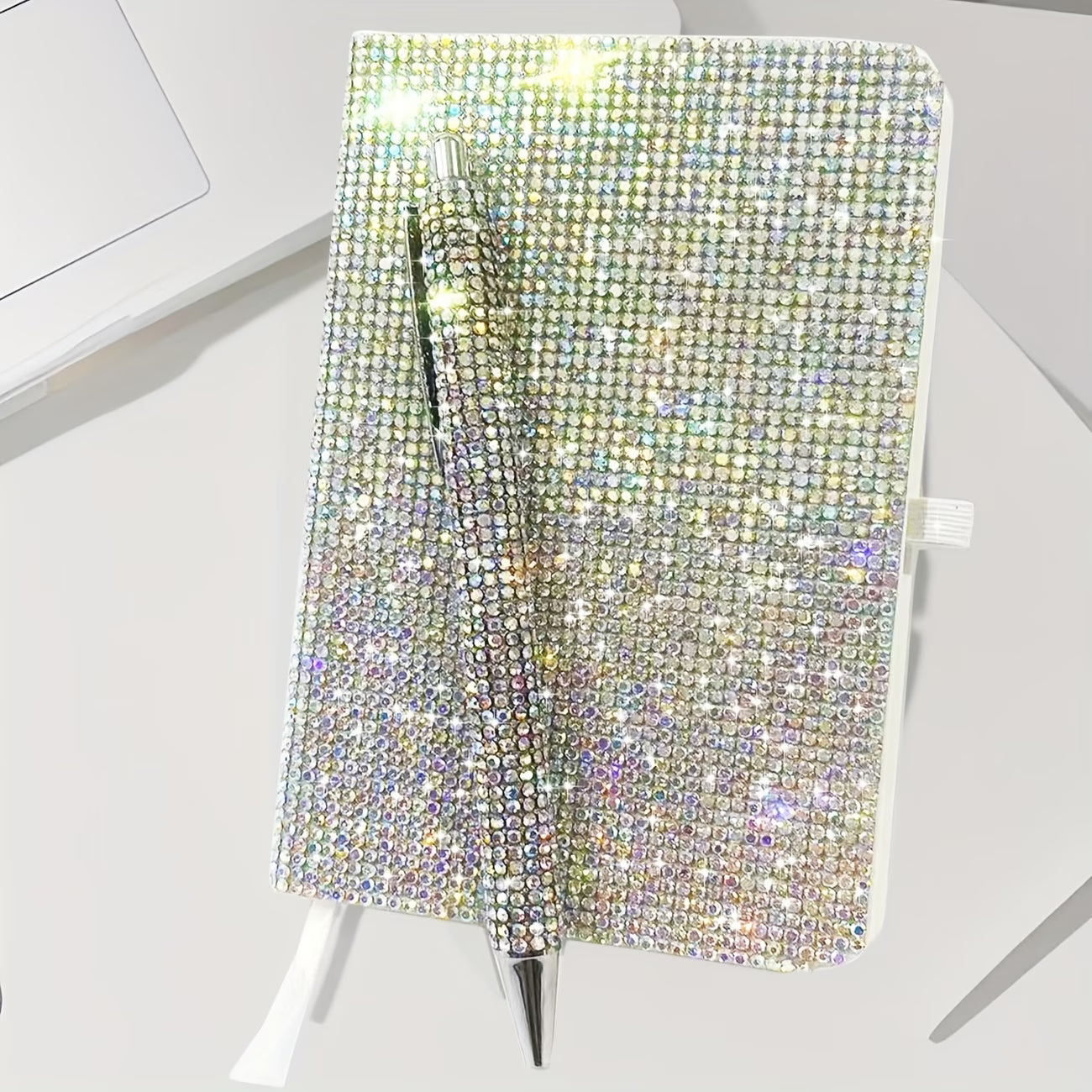 Sparkling Rhinestone Diary – Glitter Cover Notebook with Diamond Pen Set