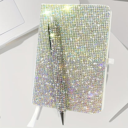 Sparkling Rhinestone Diary – Glitter Cover Notebook with Diamond Pen Set