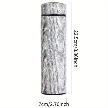 Creative Diamond Stainless Steel Cups – Cute Strass Vacuum Flask Mug with Filter