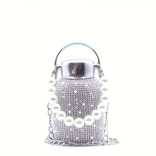 Glitter Water Bottle – Rhinestone Vacuum Cup Double-Layer Stainless Steel Strass Bottle