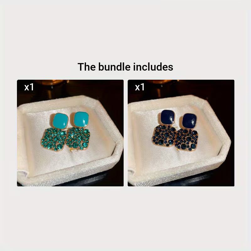 Square Earrings – Artificial Jewellery Rhinestone Earrings for Women
