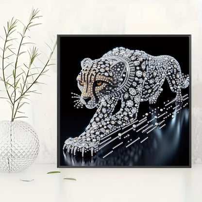 Leopard Wall Painting – DIY Diamond Painting Set for Living Room Decor
