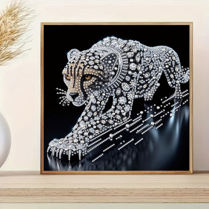 Leopard Wall Painting – DIY Diamond Painting Set for Living Room Decor