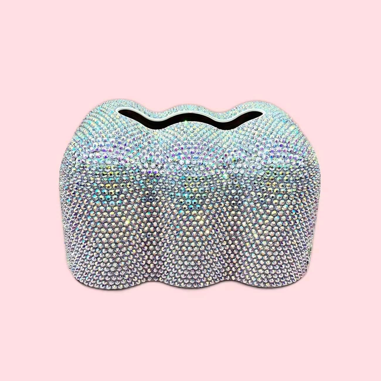 Sparkle Cloud Tissue Holder – Bling Rhinestone Tissue Box Cover for Home Decor