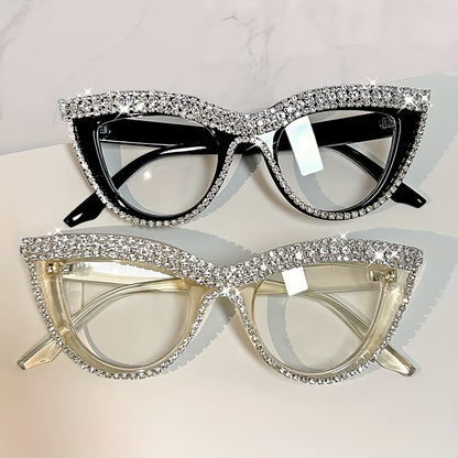 Elegant Cat-Eye Glasses – Rhinestone Eye Glasses for Women Reading & Fashion Wear