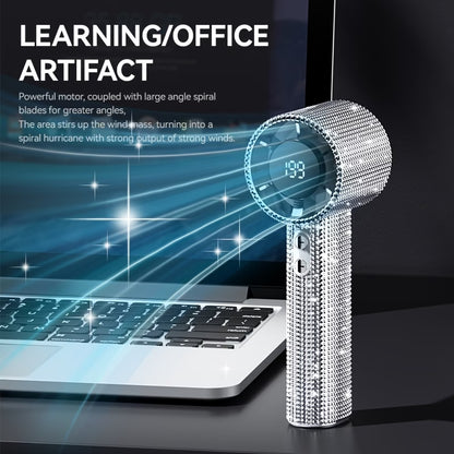 Portable Fan – Mini Hand Held Fan with Diamond Design USB Rechargeable