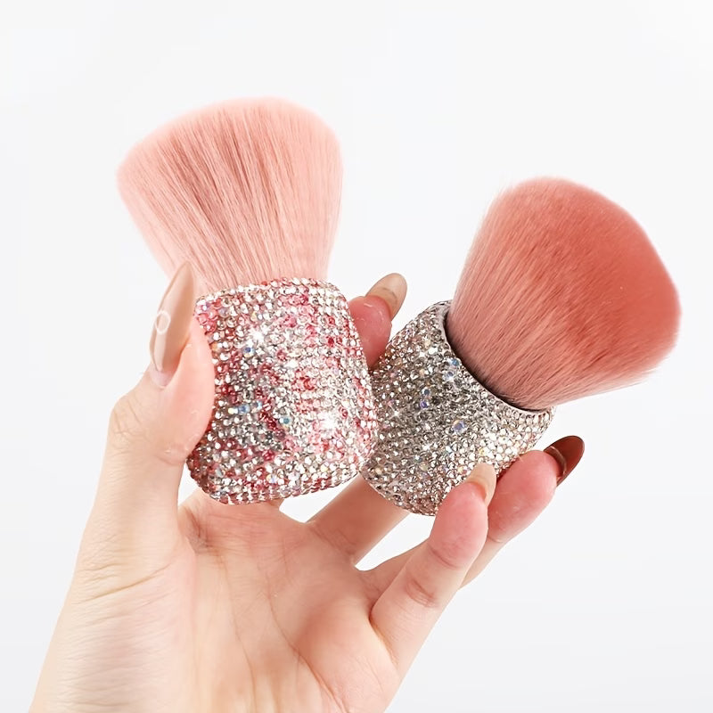 Luxury Makeup Brush – Rhinestone Powder Brush Mushroom Head Make Up Brushes Set