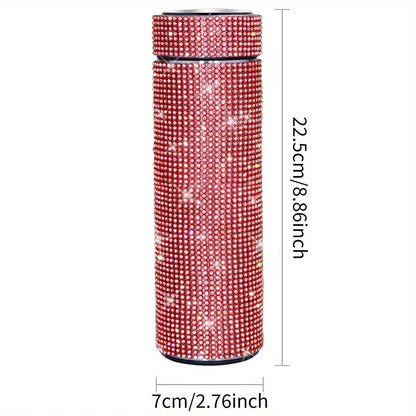 Creative Diamond Stainless Steel Cups – Cute Strass Vacuum Flask Mug with Filter