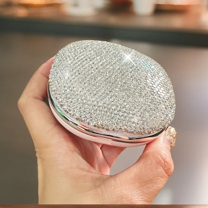 Storage Box – Luxury Rhinestone Compact Organizer Case Portable Sealed Storage Container