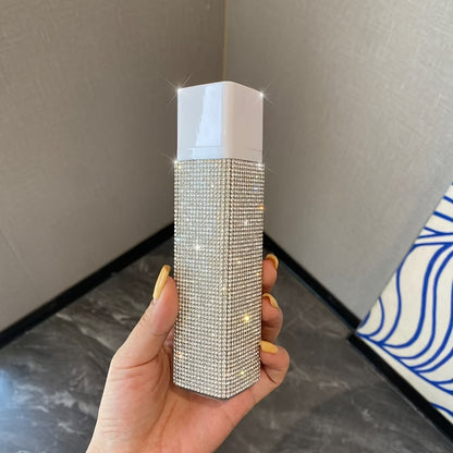 Spray Bottle – Luxury Diamond-Studded Refillable Portable Spray Bottle Cosmetic Pump Dispenser
