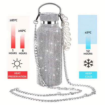 Luxury Shiny Diamond Cup – Cute Strass Cup Double-Layer Stainless Steel Coffee Mug