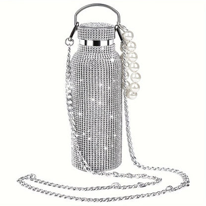 Luxury Shiny Diamond Cup – Cute Strass Cup Double-Layer Stainless Steel Coffee Mug