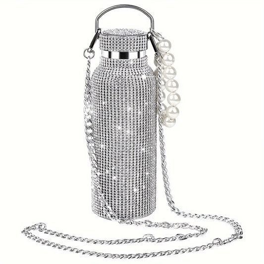 Luxury Shiny Diamond Cup – Cute Strass Cup Double-Layer Stainless Steel Coffee Mug