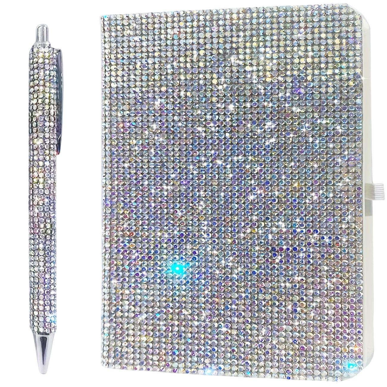 Sparkling Rhinestone Diary – Glitter Cover Notebook with Diamond Pen Set