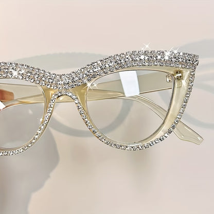 Elegant Cat-Eye Glasses – Rhinestone Eye Glasses for Women Reading & Fashion Wear