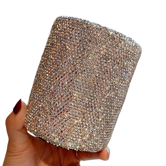 Luxury Storage Box – Rhinestone Faux Leather Organizing Box Vanity Storage Container