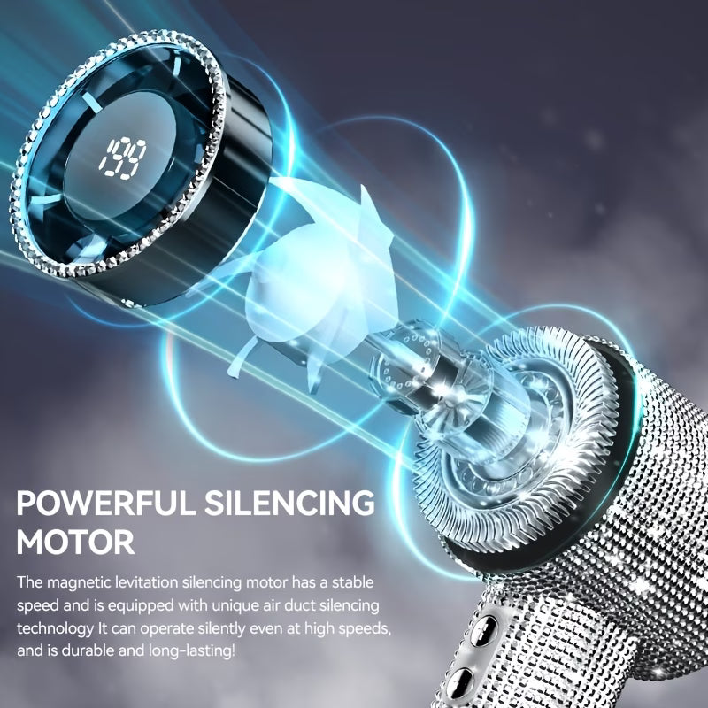 Portable Fan – Mini Hand Held Fan with Diamond Design USB Rechargeable