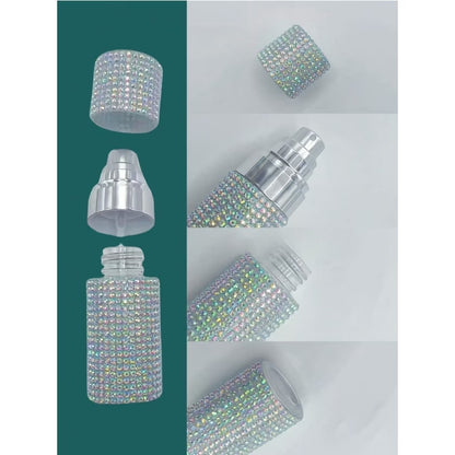 Rhinestone Spray Bottle – Luxury Portable Spray Bottle Leak-Proof Travel Container