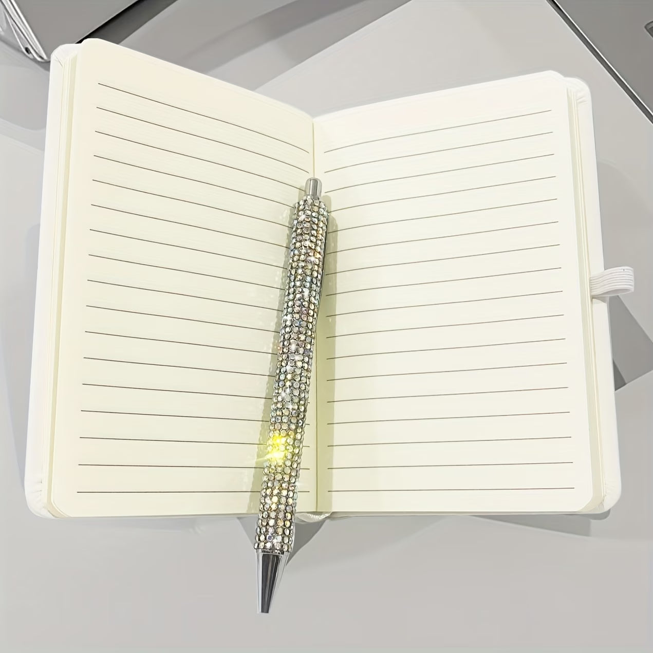 Sparkling Rhinestone Diary – Glitter Cover Notebook with Diamond Pen Set