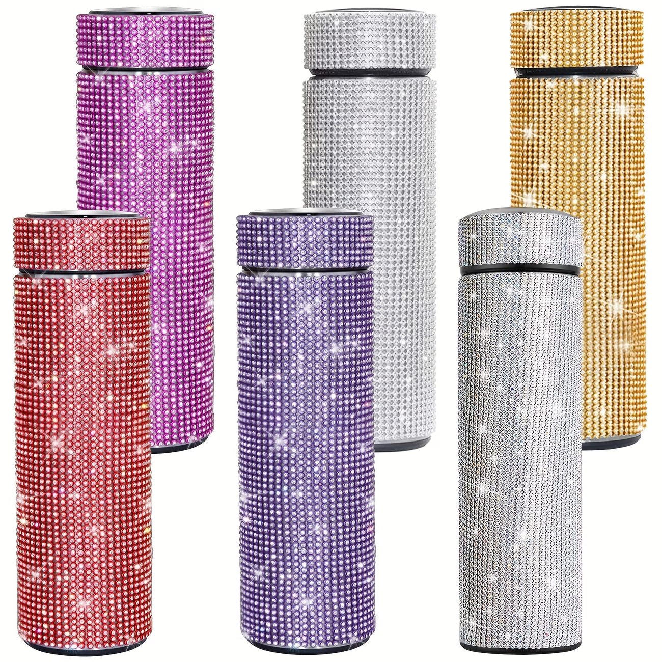 Creative Diamond Stainless Steel Cups – Cute Strass Vacuum Flask Mug with Filter