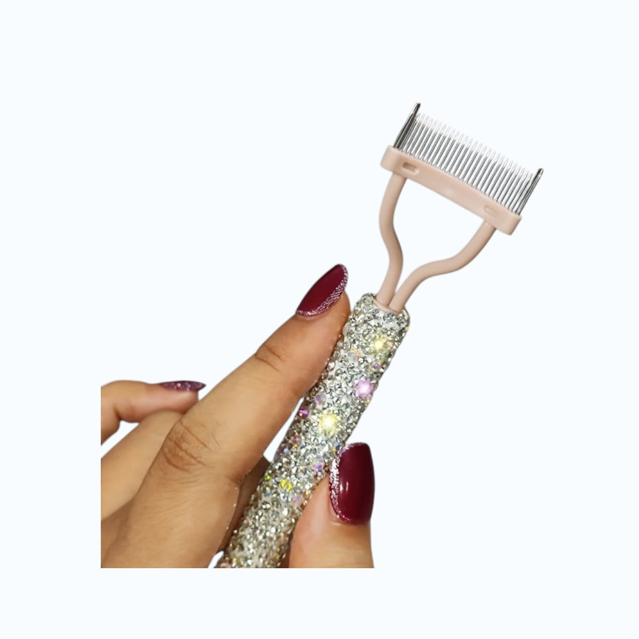 Luxury Eyelash Comb – Rhinestone Styling Comb for Eyelash Curling & Separation