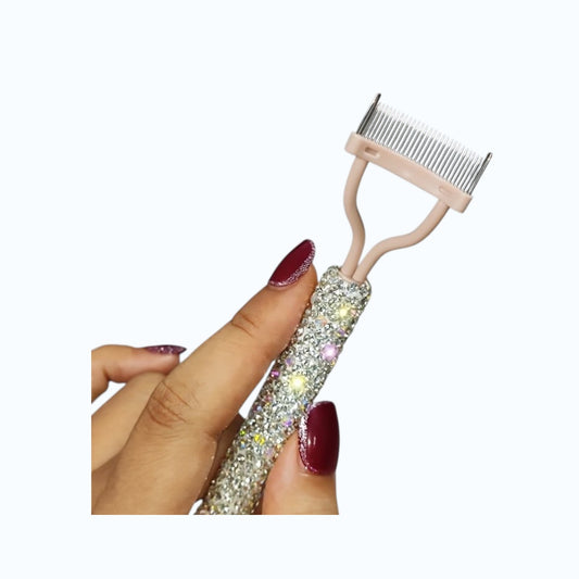 Luxury Eyelash Comb – Rhinestone Styling Comb for Eyelash Curling & Separation