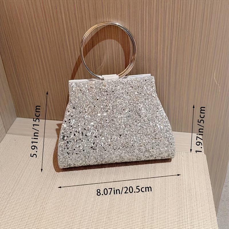 Sparkling Round Rhinestone Bag – Glitter Evening Purse for Wedding & Party
