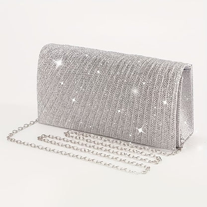 Elegant Clutch Bag – Shimmering Rhinestone Purse Glitter Evening Handbag
