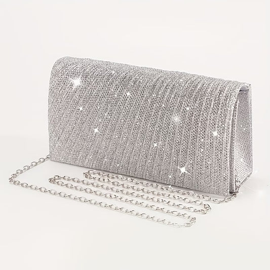 Elegant Clutch Bag – Shimmering Rhinestone Purse Glitter Evening Handbag