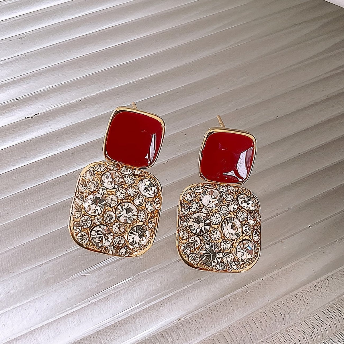 Square Earrings – Artificial Jewellery Rhinestone Earrings for Women