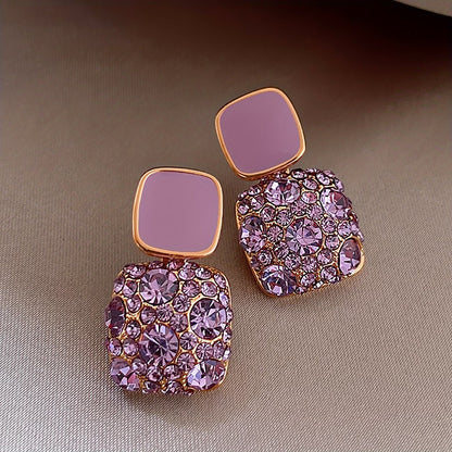 Square Earrings – Artificial Jewellery Rhinestone Earrings for Women