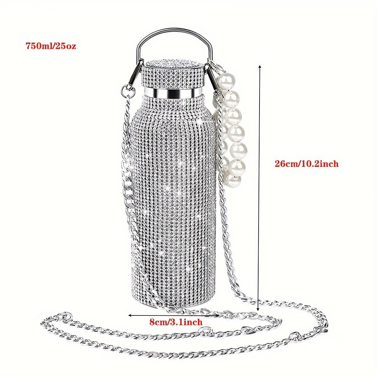 Luxury Shiny Diamond Cup – Cute Strass Cup Double-Layer Stainless Steel Coffee Mug