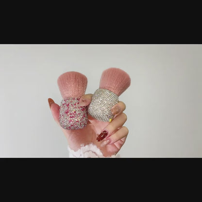 Luxury Makeup Brush – Rhinestone Powder Brush Mushroom Head Make Up Brushes Set