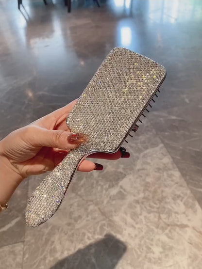 Luxury Rhinestone Hair Brush – Glitter Detangling Hair Care Comb for Women