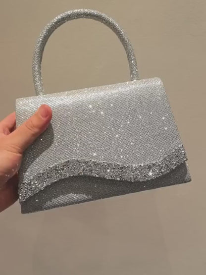 Diamond-Studded Evening Bag – Rhinestone Chain Purse Versatile Glitter Handbag