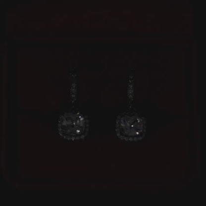 Elegant Square Zirconia Earrings – Artificial Earrings for Women Gold Plated Rhinestone Jewellery